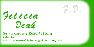 felicia deak business card