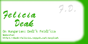 felicia deak business card